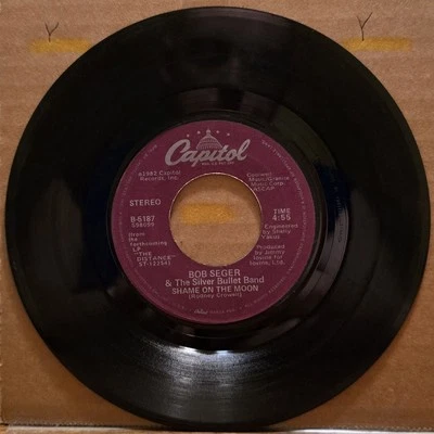 Bob Seger - Shame On The Moon/House Behind A House 1982 Capitol Records 45 - Image 1 of 3