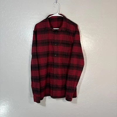Lululemon Flannel Shirt Mens XL Red Black Long Sleeve Button Down Casual - Image 1 of 4