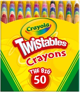 Mini Twistables Crayons for Kids (50Ct) Stocking Stuffers & Holiday Gifts - Picture 1 of 11