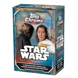2025 Topps CHROME STAR WARS Trading Cards Blaster Box 40 carte SIGILLATE, NUOVE - Foto 1 di 1