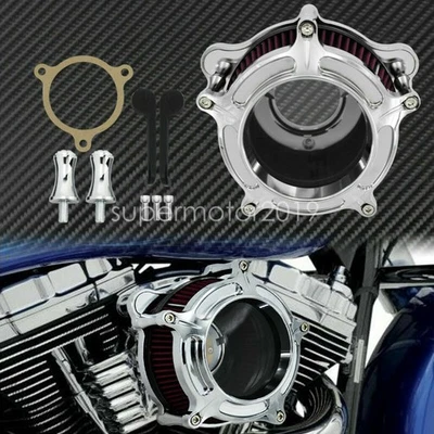 Chrome Clarity Air Cleaner Intake Red Filter Fit For Softail 16-17 FLHTCU 2008 - Image 1 of 4