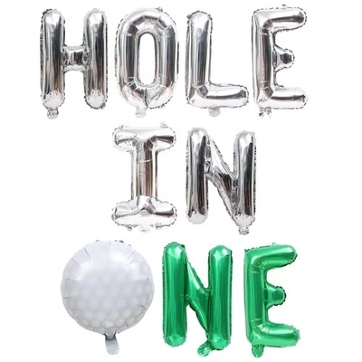 Globo de golf Hole in One primer cumpleaños - Globo Hole in One, globo de papel de golf... Foto 1 de 4