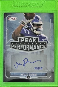 2022 SAGE HIGH SERIES SILVER PEAK PERFORMANCE MATAEO DURANT #PKA-MD 23/25 AUTO - Picture 1 of 3