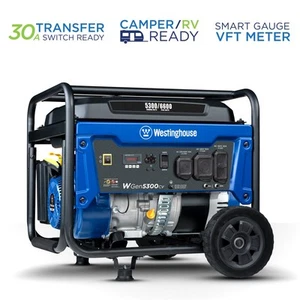 6,600/5,300-Watt Gas Powered Portable Generator - Picture 1 of 6