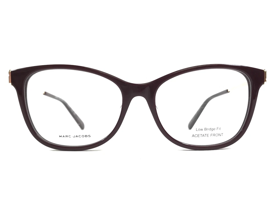 Marcos de gafas Marc Jacobs 769/F LHF Borgoña Dorado Ojo de gato Borde completo 54-16-145 Foto 1 de 4