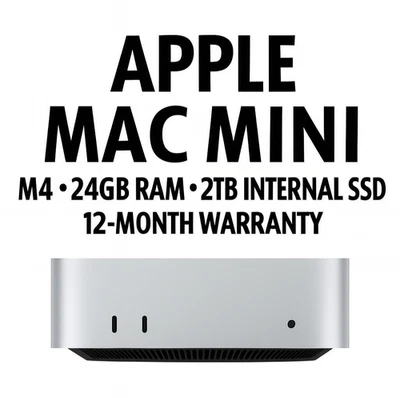 Apple Mac mini M4 • 24GB RAM • 2TB Internal SSD • 12-Month Warranty - Image 1 of 4