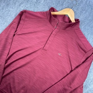 Polo de golf Greg Norman para hombre 2XL rojo manga larga informal cómodo botón a presión #AB606 - Imagen 1 de 7