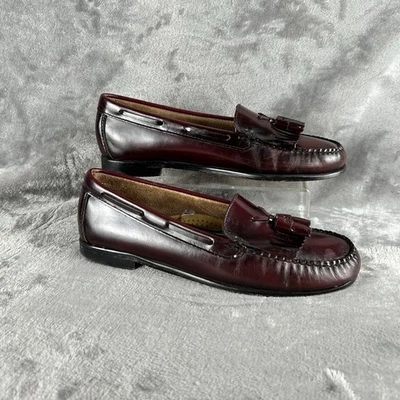 GH Bass Weejuns Jackie Tassel Loafers Womens 8 M Brown Leather Preppy Professor - Image 1 of 4