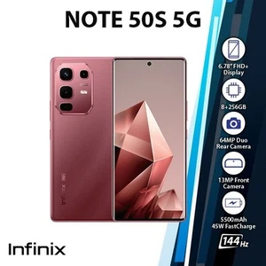 Infinix Note 50S 5G Android Mobile Phone (NEW/RED/8GB+256GB/Dual SIM/Unlocked) - Picture 1 of 15