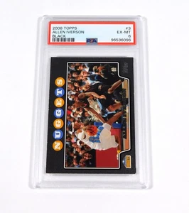 2008-09 Topps Allen Iverson Negro #3 Pepitas/51 PSA 6 DA065492 - Imagen 1 de 2