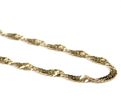 10K Gold Singapore Type Chain Necklace - 19.5" - Bild 1 von 4