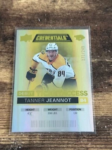2021 Credentials Debut Ticket Access Yellow /249 Tanner Jeannot #118 Rookie RC - Picture 1 of 1