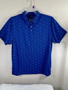 New PGA TOUR Polo Shirt, Size XL Blue (Golf balls and clubs in Design) - Picture 1 of 5