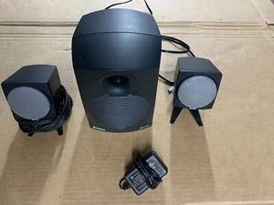 Boston ACOUSTICS BA745 Computer Lautsprecher mit Subwoofer 2 SATELLITEN PwrCORD - FUNKTIONIERT - Bild 1 von 9