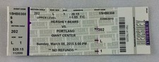AHL 2015 03/08 Portland Pirates at Hershey Bears Hockey Full Ticket