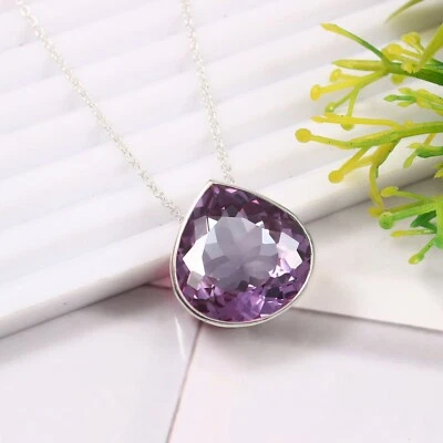 AAA+ Naturale Alexandrite 925 Argento Pendente Fidanzamento Anniversario Regalo - Immagine 1 di 4