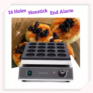 16 Löcher Rote Bohne Kuchen Maschine Waffelbäcker Maschine Antihaft Ende Alarm Kommerziell - Bild 1 von 12
