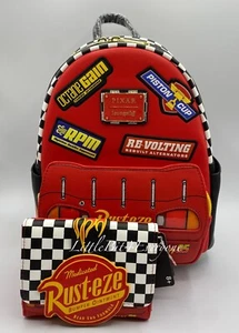 Mini mochila y billetera iluminada Loungefly Pixar Cars Lightning McQueen Rust-eze - Imagen 1 de 20