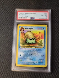 Omanyte 1st ed Fossil 52 PSA 6 Pokemon WoTC - Bild 1 von 2
