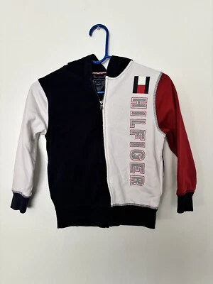 Tommy Hilfiger Boy's Blue/White Long Sleeve Full Zip Hoodie Sweater Size 6 - Image 1 of 4
