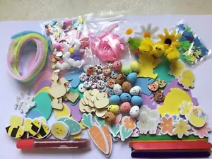 300 Pcs + CHILDRENS EASTER ART & CRAFT SET BONNET CARD MAKING ACTIVITY DIY 🐥 🪺 - Picture 1 of 7