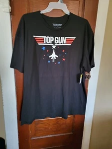 Nueva con etiquetas Camiseta Top Gun Para Hombre 3XL Negra Top Gun Manga Corta Cuello Redondo - Imagen 1 de 3