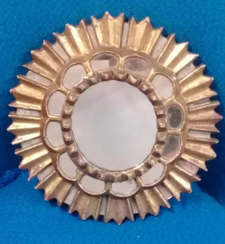 Stylish Colonial Mirror - Gold aplications - Super Rare / Unique Cover