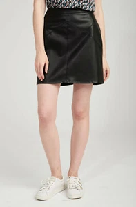 NAF NAF STRAIGHT-CUT FAUX LEATHER SKIRT.UK 4 / EU 32.RRP £34.99 - Picture 1 of 4