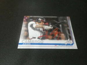 Tarjeta Topps 2019 firmada por Johan Camargo Atlanta Braves certificado de autenticidad - Imagen 1 de 1