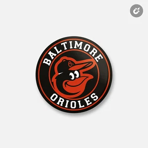 Imán decorativo redondo Baltimore Orioles MLB | 4"" X 4 - Imagen 1 de 2