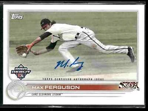 Max Ferguson 2022 Topps Pro debut #PD-101 autógrafos Lake Elsinore Storm - Imagen 1 de 2
