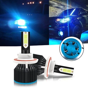 Ice Blue 9008 H13 LED Headlight Hi/Lo Dual Beam Bulbs For FORD F-250 2005-2019 - Foto 1 di 10