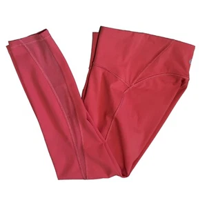 Lululemon Sz 8 Train Times 7/8 Pant 25 in. Inseam Coral/Orange Leggings Mesh - Picture 1 of 15