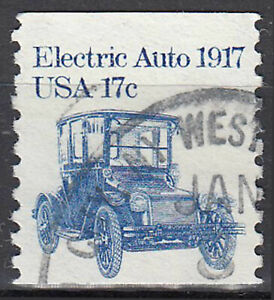 USA gestempelt Elektro Fahrzeug Elektroauto Oldtimer Auto Rundstempel / 5313