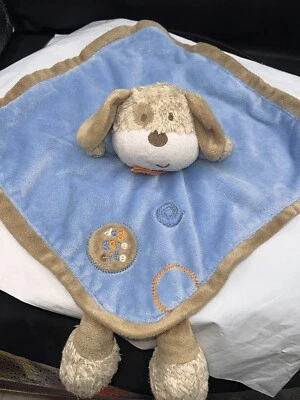 Linda manta de seguridad Small Wonders Lovey de felpa cachorro azul satinado 12 pulgadas perro desaparecido Foto 1 de 4