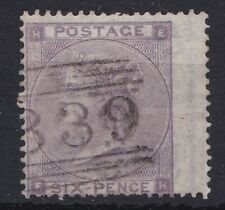 GB833) GB 1862-64 QV small uncoloured corner letters 6d Lilac (with hairlines)