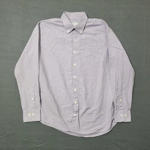 Peter Millar Herren lila kariertes geknöpftes Hemd Größe XL adrette formelle - Bild 1 von 7