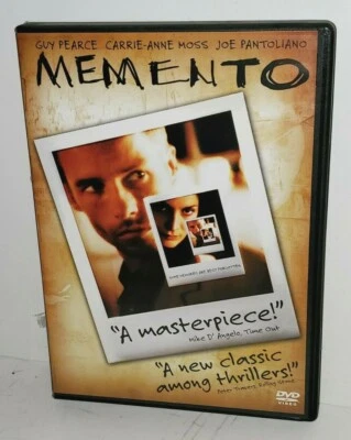 MEMENTO DVD THRILLER MYSTERY MOVIE CHRISTOPHER NOLAN GUY PEARCE SPECIAL FEATURES - Image 1 of 3