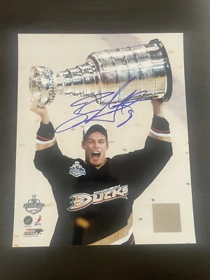 FOTO FIRMADA 8x10 Ryan Getzlaf Anahiem Ducks Stanley Cup Foto 1 de 2