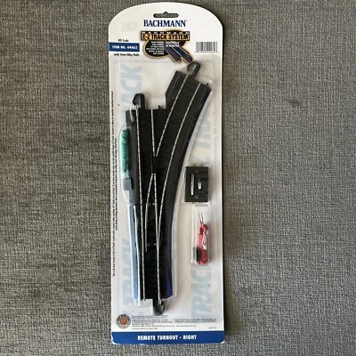 Bachmann 44462 EZ-Track Remote Switch Right-Hand W/Steel Rail HO - Image 1 of 4