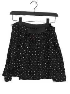 Vero Moda Women's Midi Skirt M Black Graphic 100% Viscose Midi A-Line - Picture 1 of 5