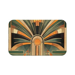 Bath Mat Great Gatsby Art Nouveau Art Deco Vintage Bathroom Decor Retro - Picture 1 of 9