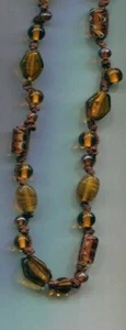 COLDWATER CREEK  Amber Glass necklace - Picture 1 of 2