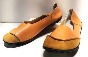 Flache Damenschuhe Freizeit Retro Rindsleder Größe 7 - Bild 1 von 7