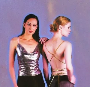Kleine Größe Metallnetz glänzend sexy Top Neckholder rückenlos für Party Club Abschlussball (Neu) - Bild 1 von 64