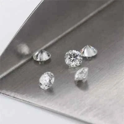Loose Lab-Grown CVD Diamond LOT 4.00 MM D Color IF CLARITY 5 PCS Certified - Image 1 of 4