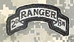 US ARMY 75TH RANGER 2ND BN TAB WITH vêlkrö ACU PATCH SCROLL RIBBON TAB - Picture 1 of 1