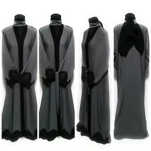 Women open front abaya.maxi dress.saudi long abaya.farasha jilbab burka kaftan - Picture 1 of 5