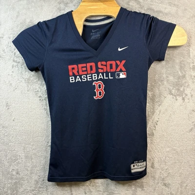 Boston Red Sox Shirt Womens Size Extra Small Blue Nike Dri-Fit Short Sleeve MLB - Image 1 of 4