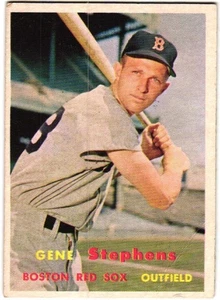 1957 Topps - Gene Stephens #217 (A) pliegue de esquina - Imagen 1 de 2
